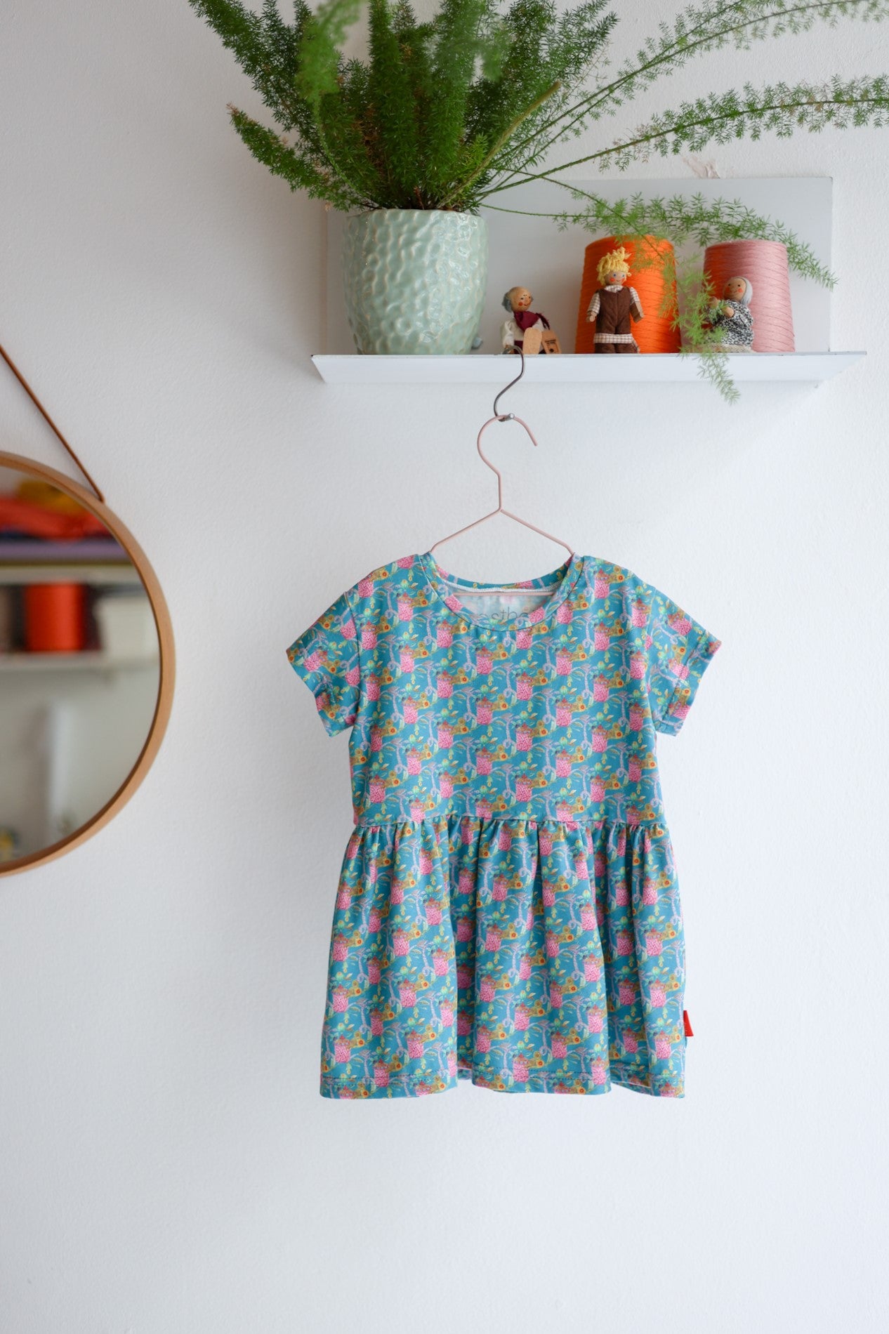 Kids organic cotton stretch jersey slip dress.