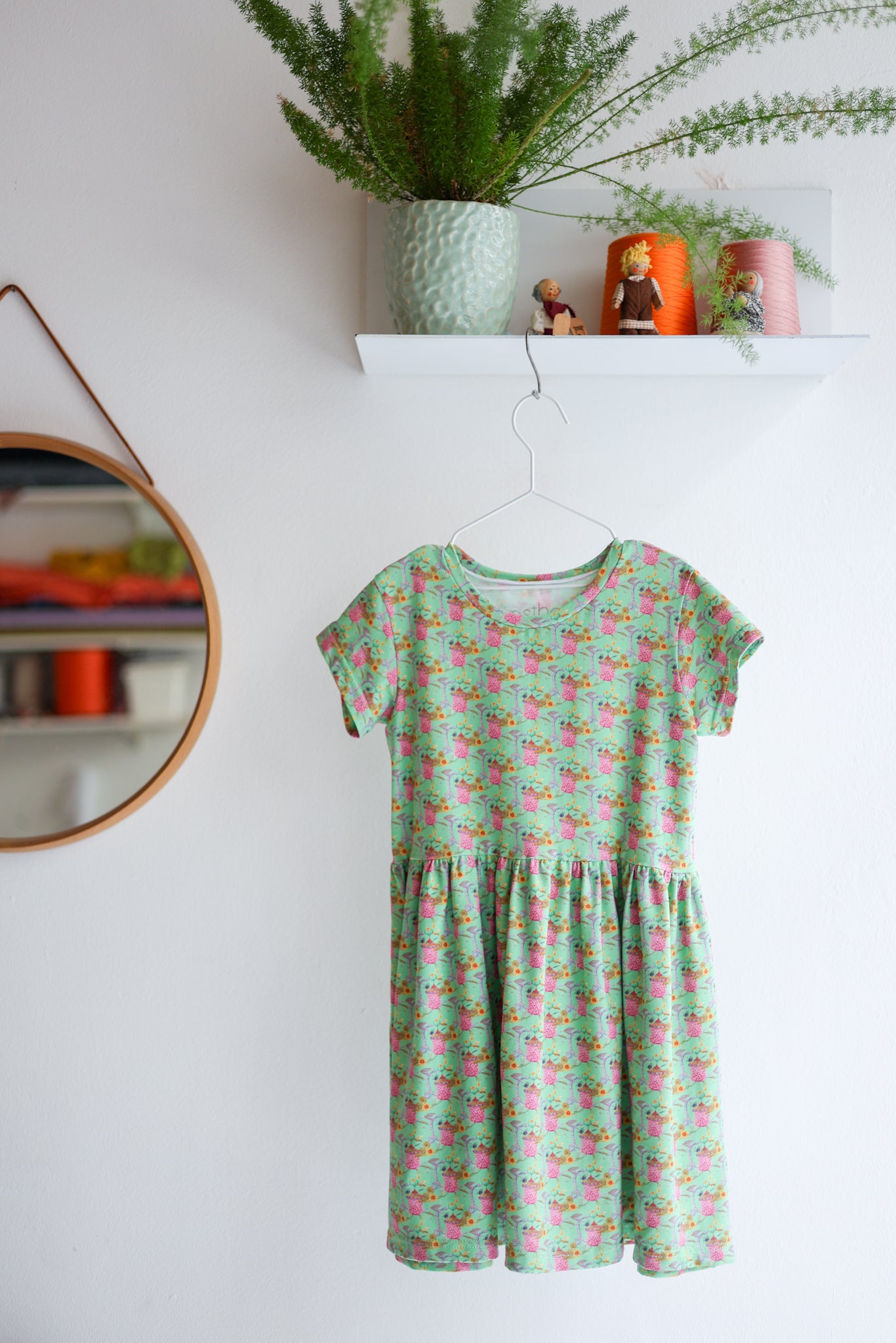 Kids organic cotton stretch jersey slip dress.