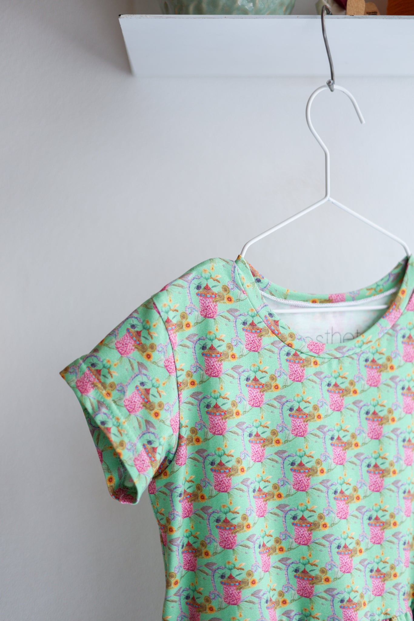 Kids organic cotton stretch jersey slip dress.