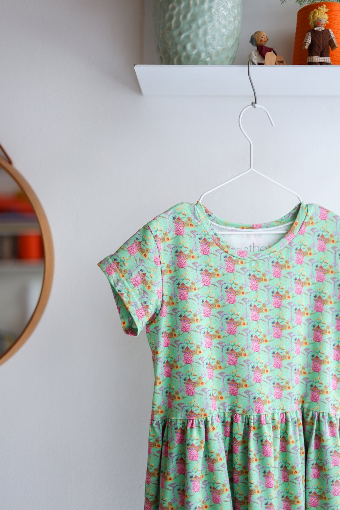 Kids organic cotton stretch jersey slip dress.