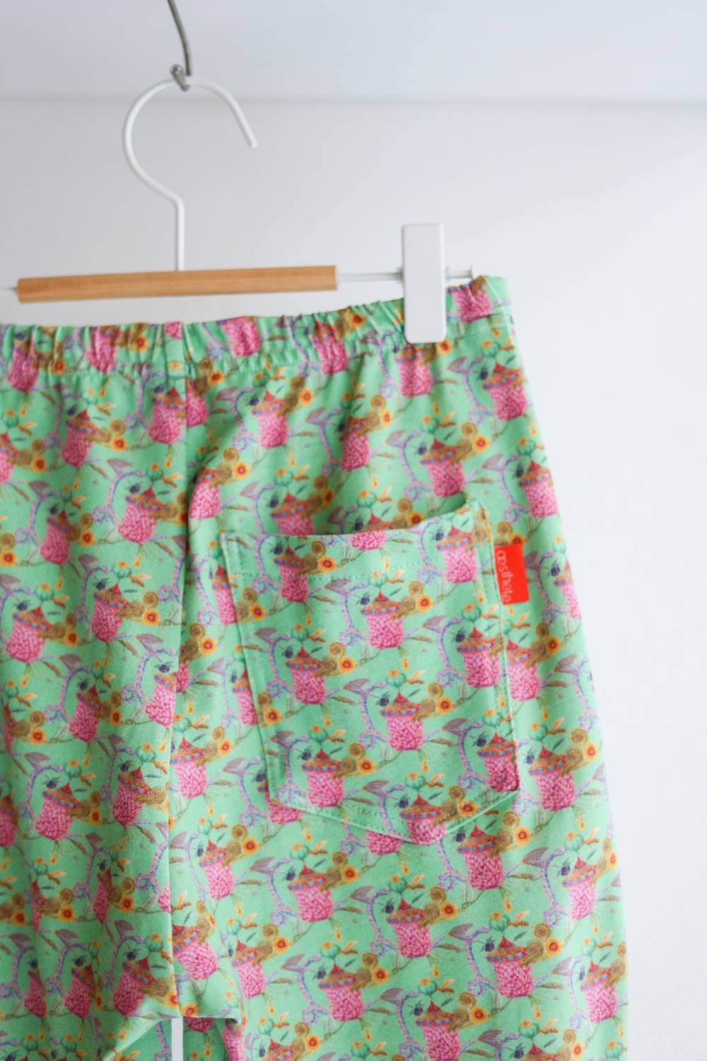 Kids organic cotton stretch jersey shorts.