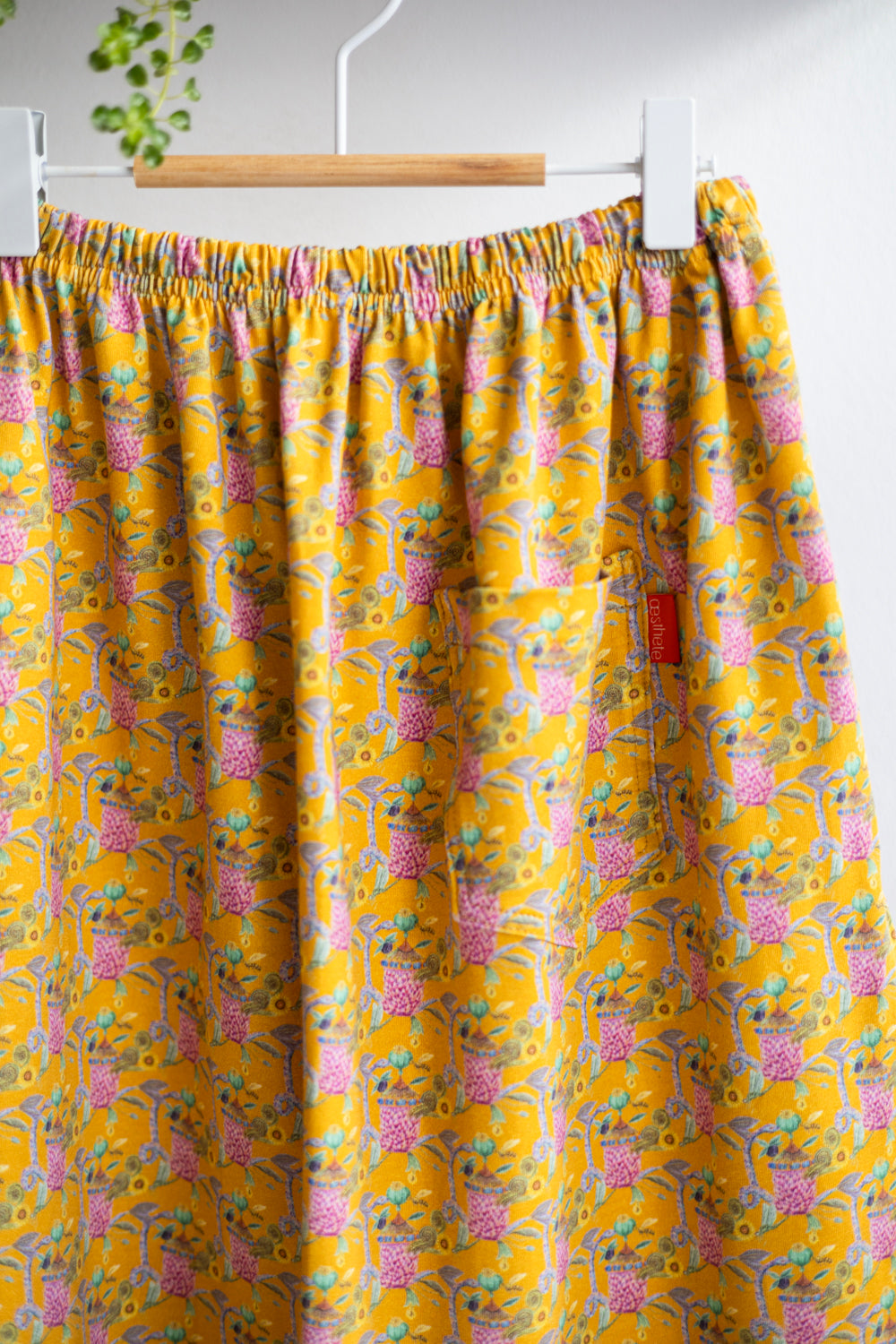 Kids organic cotton stretch jersey long skirt.