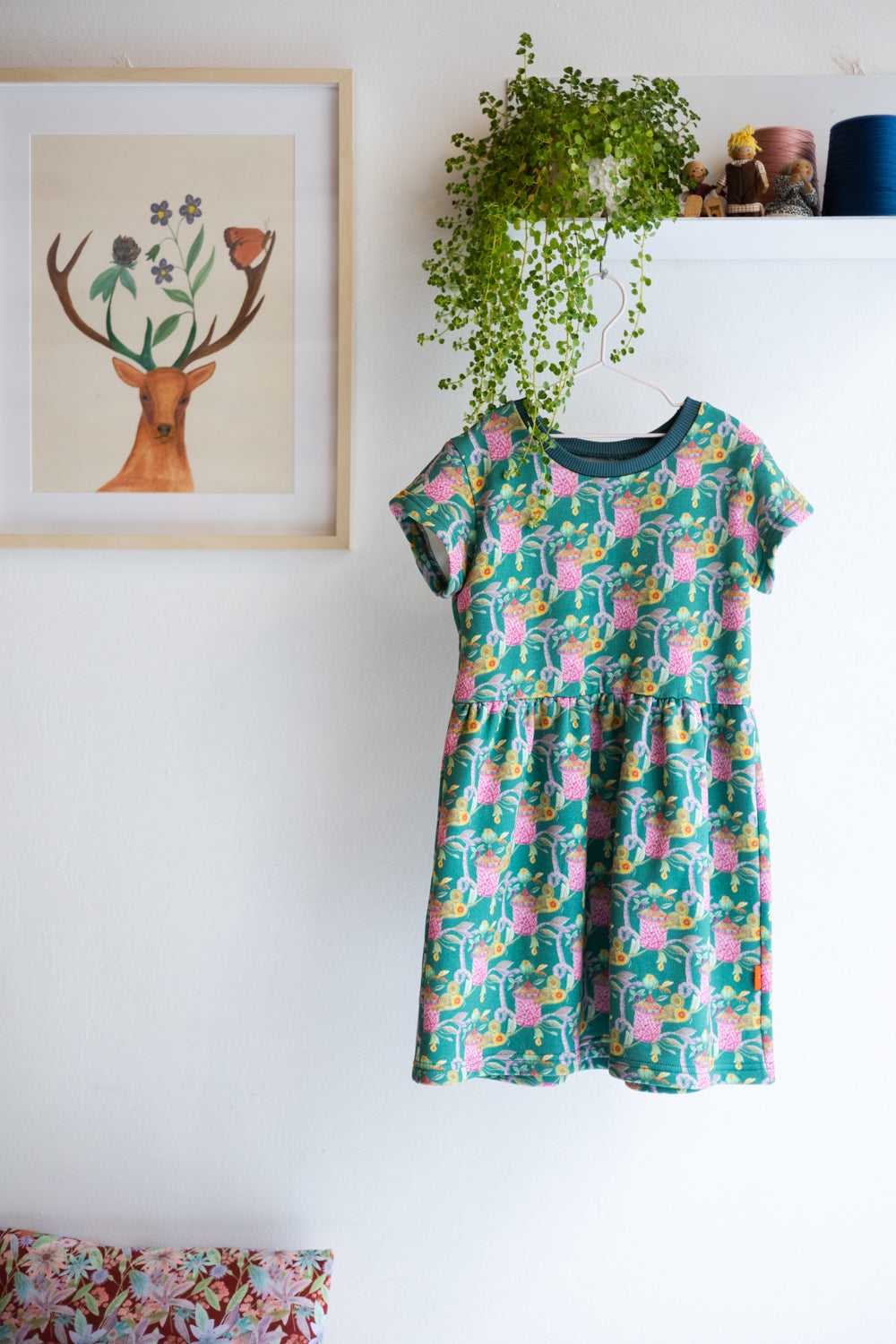 Kids organic cotton sweat slip dress.