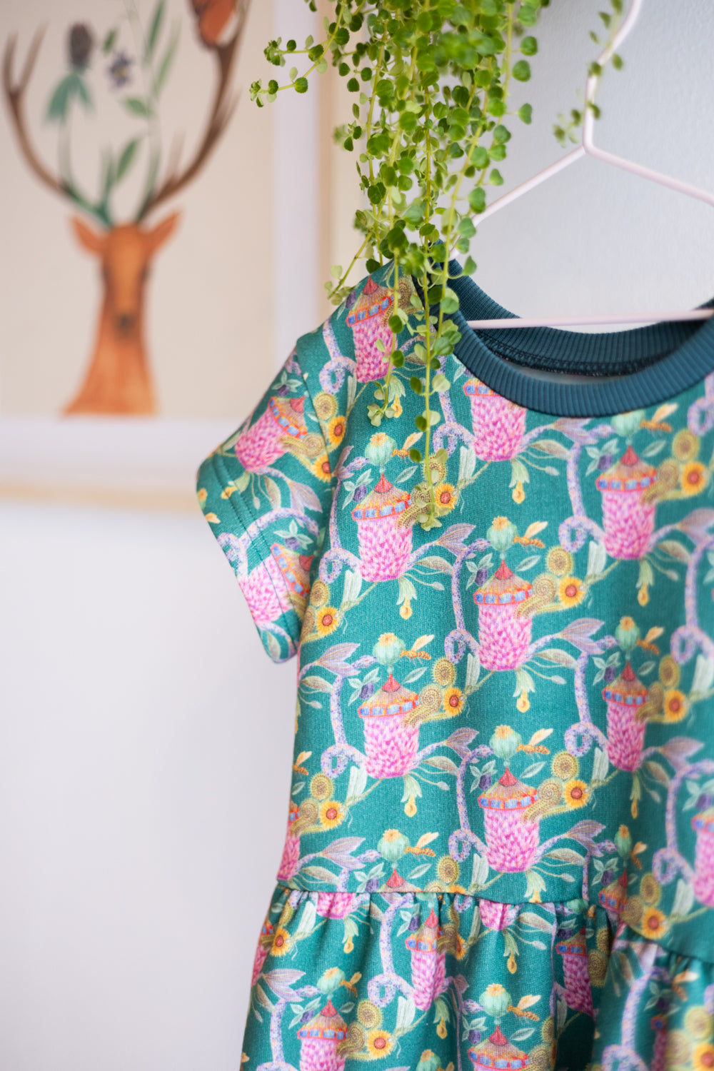 Kids organic cotton sweat slip dress.
