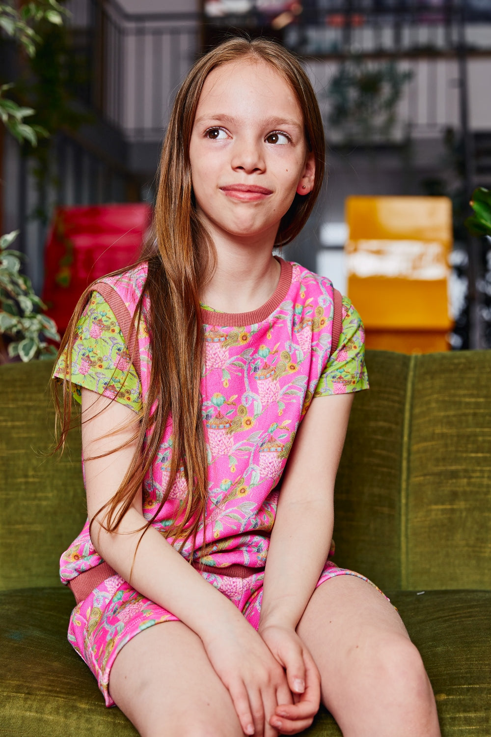 Kids organic cotton sweater vest.