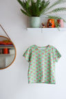 Organic cotton stretch jersey kids unisex t-shirt.