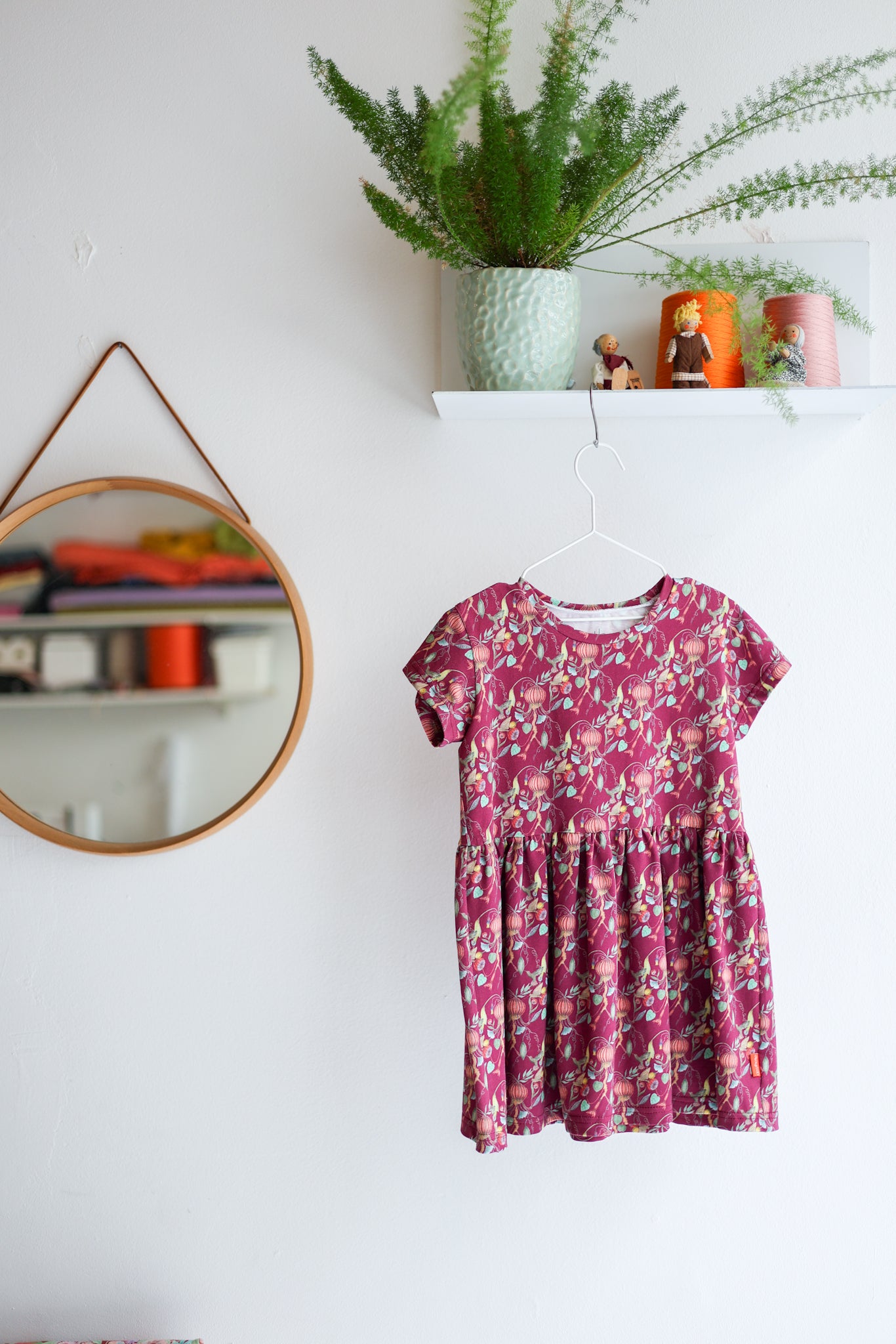 Kids organic cotton stretch jersey slip dress.