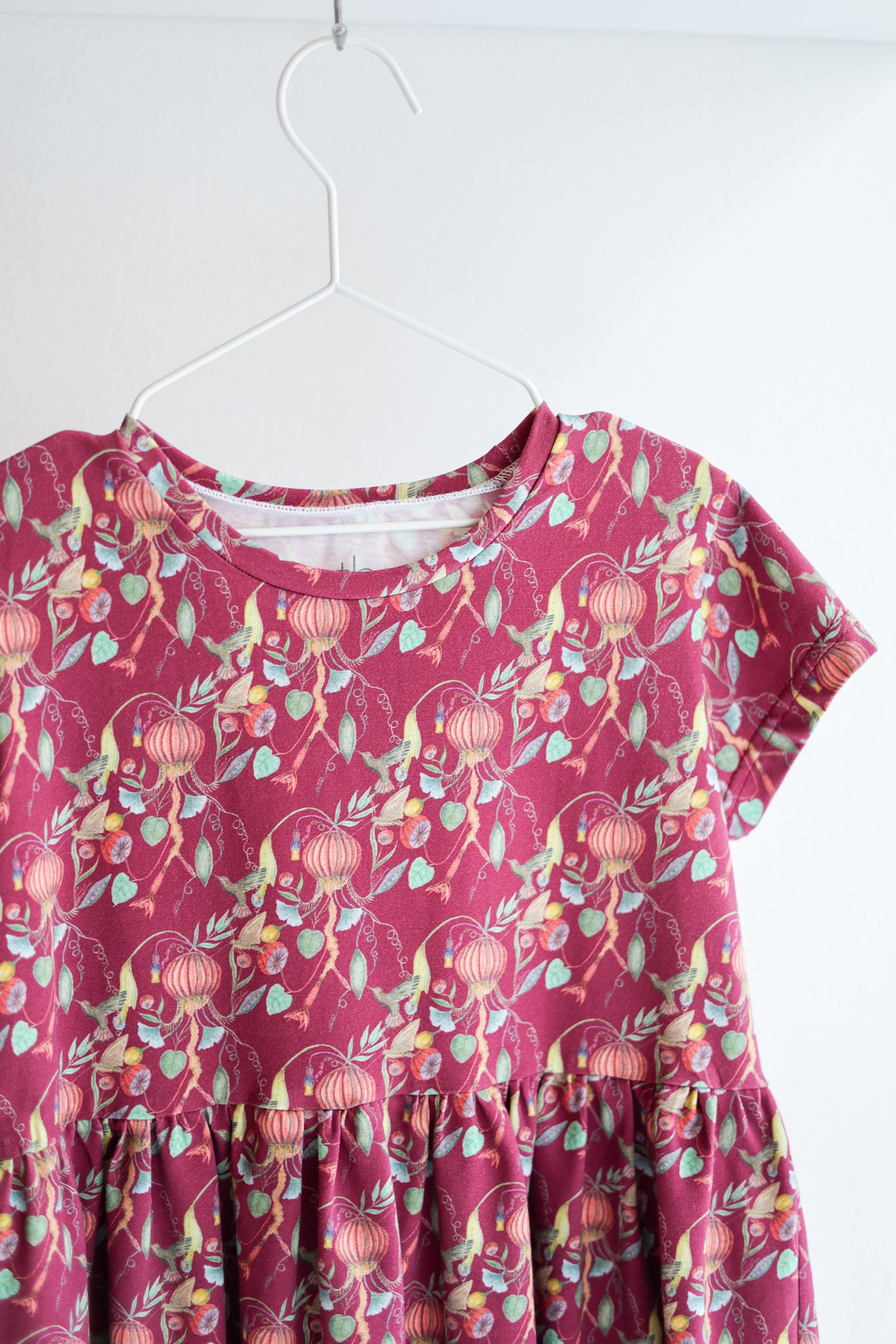 Kids organic cotton stretch jersey slip dress.
