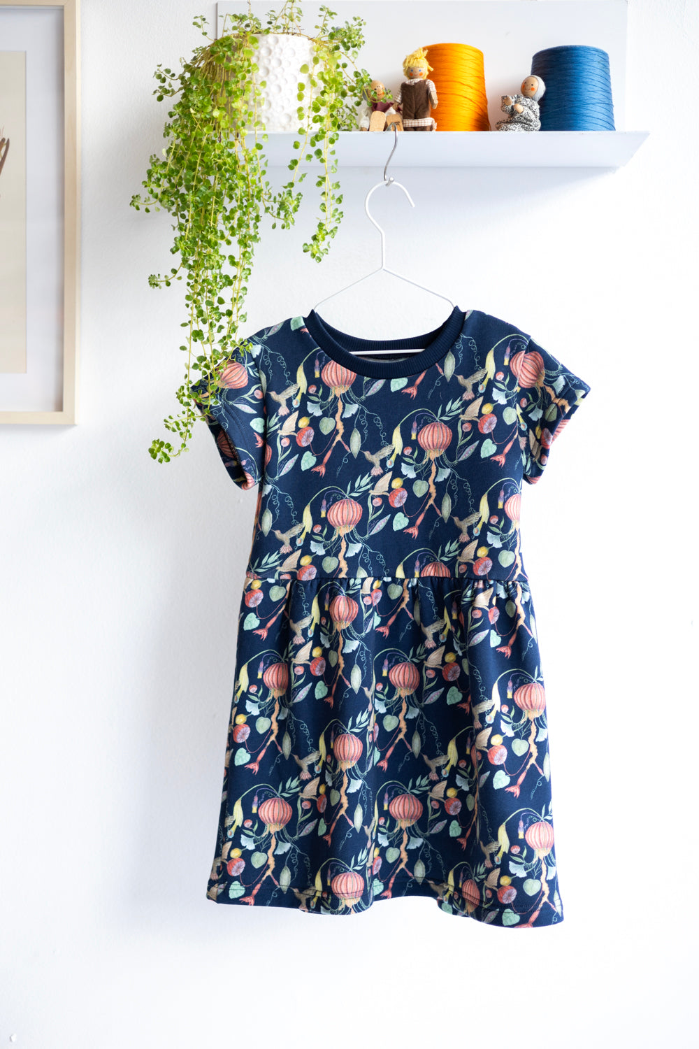 Kids organic cotton sweat slip dress.