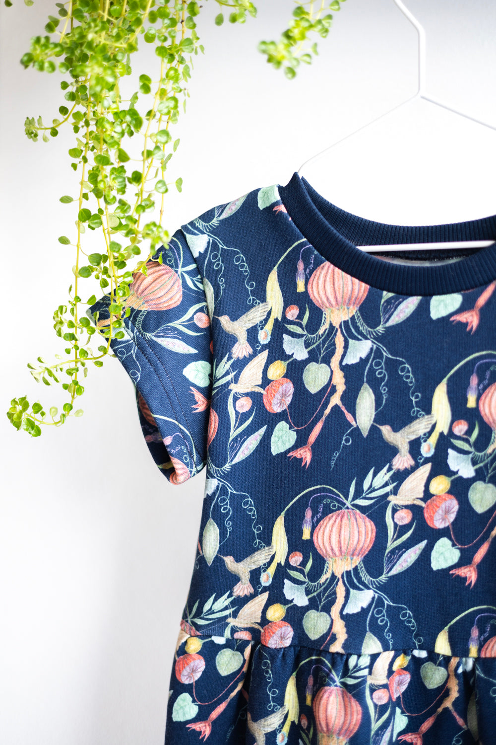 Kids organic cotton sweat slip dress.