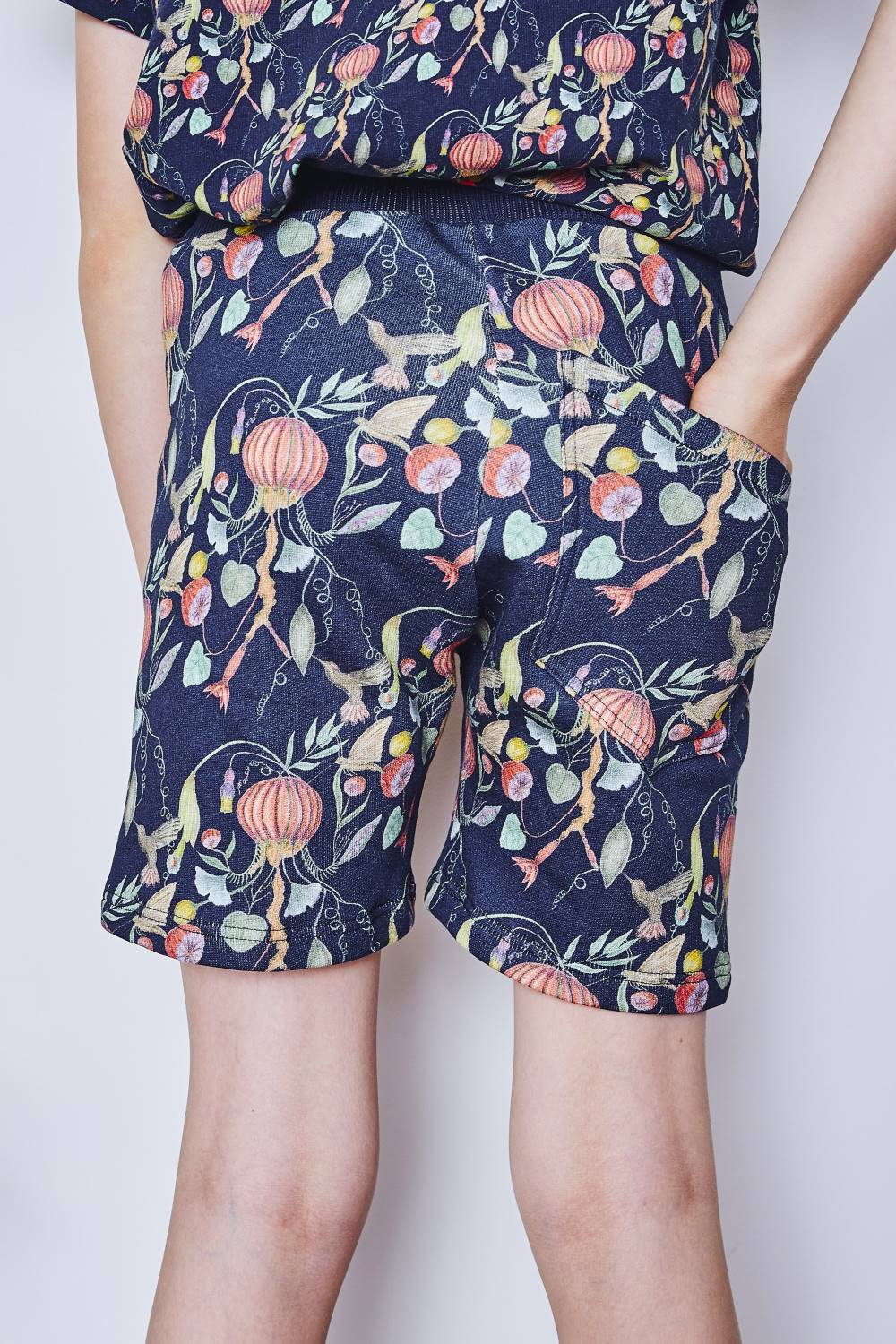Organic cotton sweat kids shorts.
