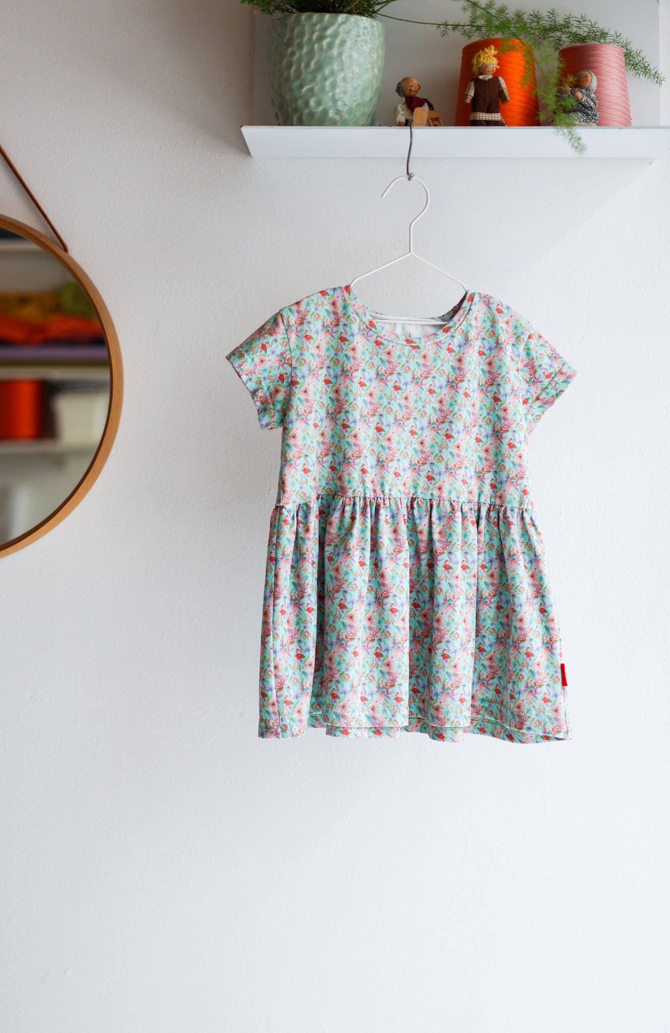 Kids organic cotton stretch jersey slip dress.