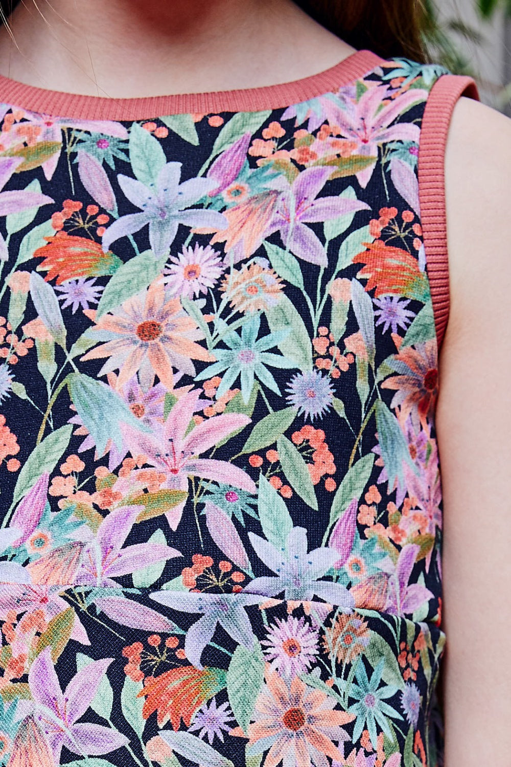 Kids organic cotton sweat slip dress.