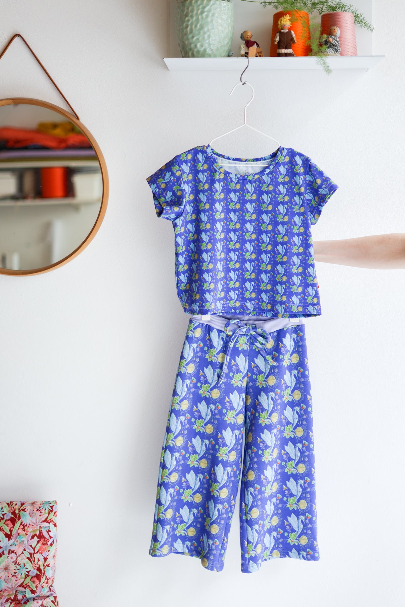 Organic cotton kids t-shirt and pants.