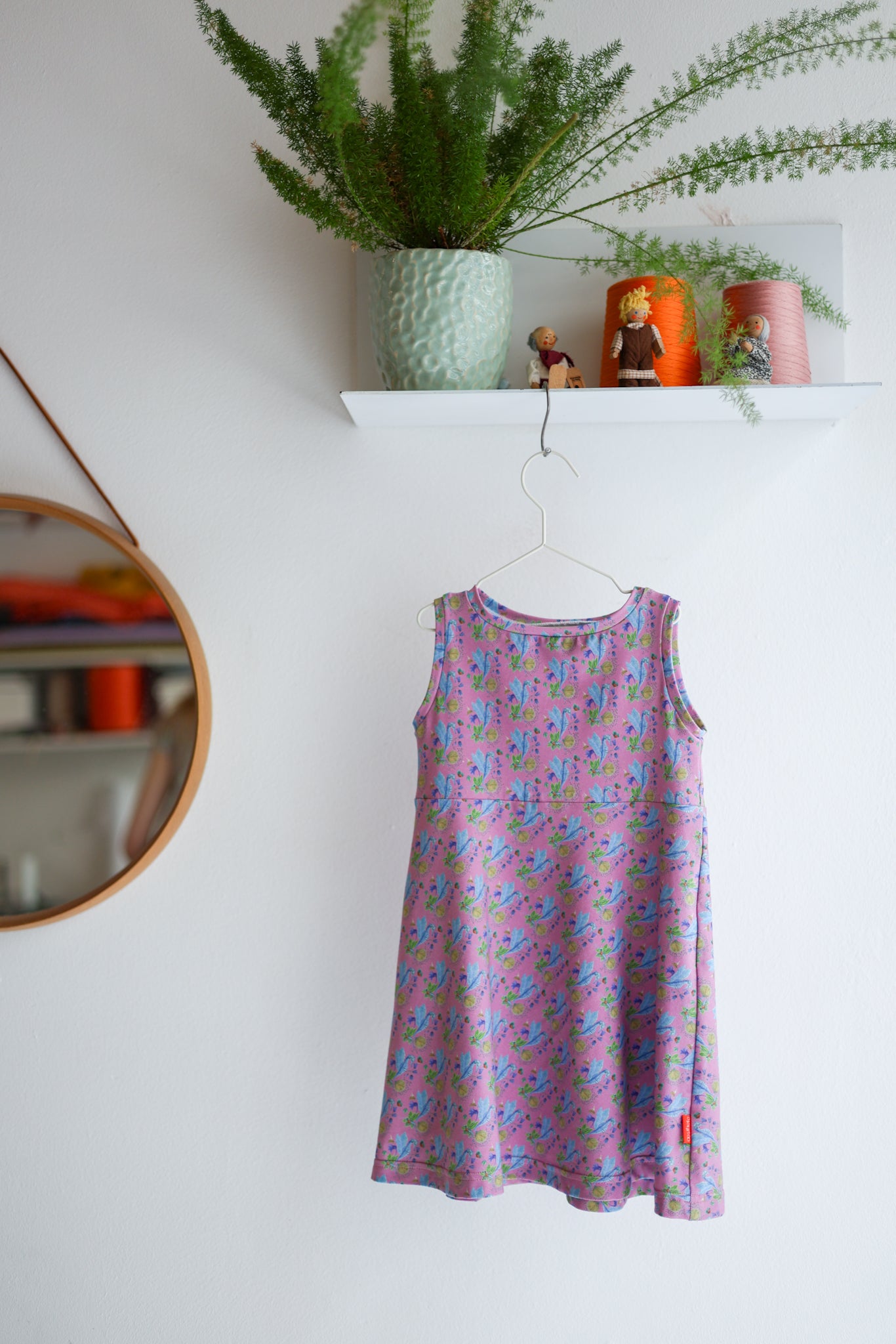 Kids organic cotton stretch jersey slip dress.