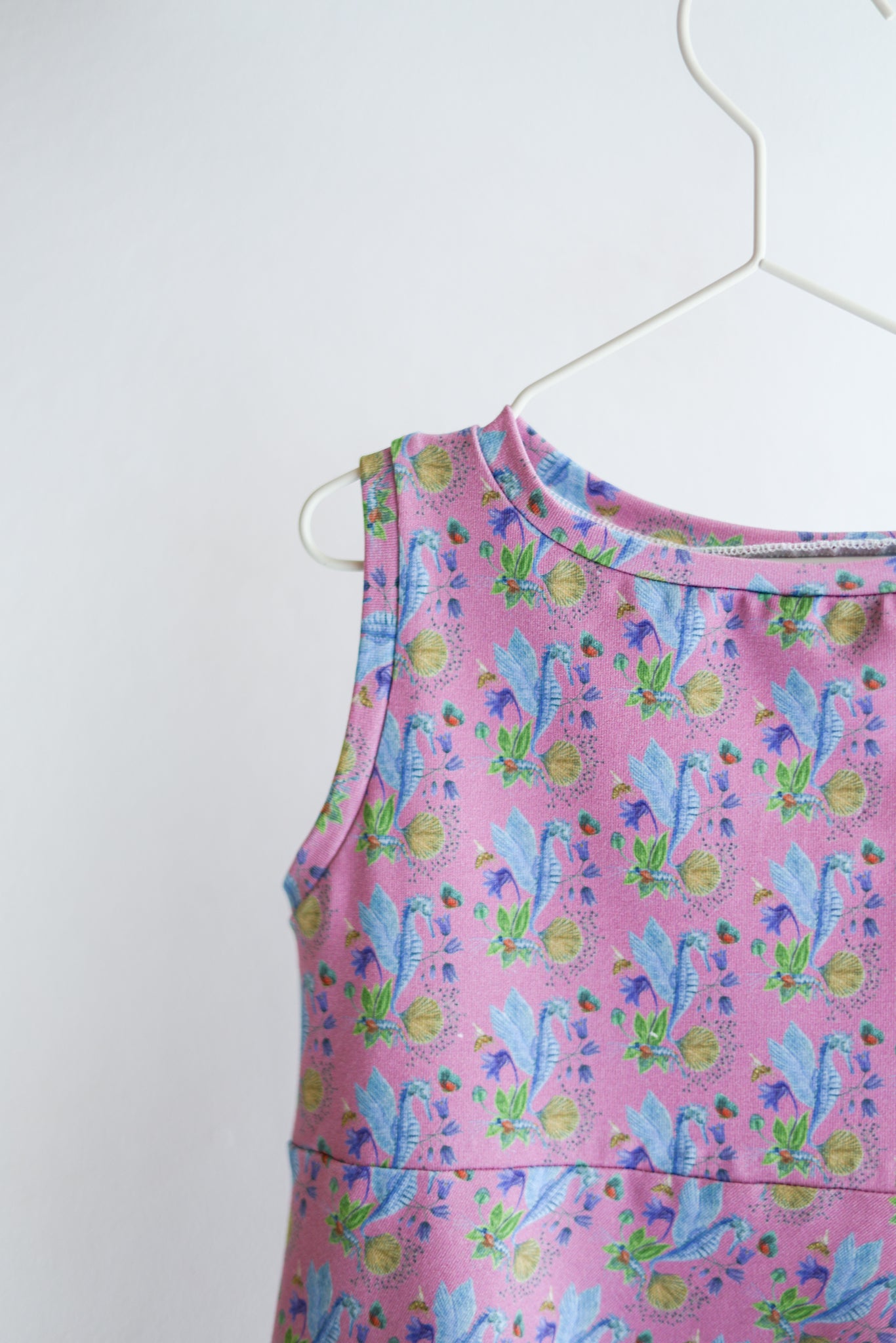 Kids organic cotton stretch jersey slip dress.