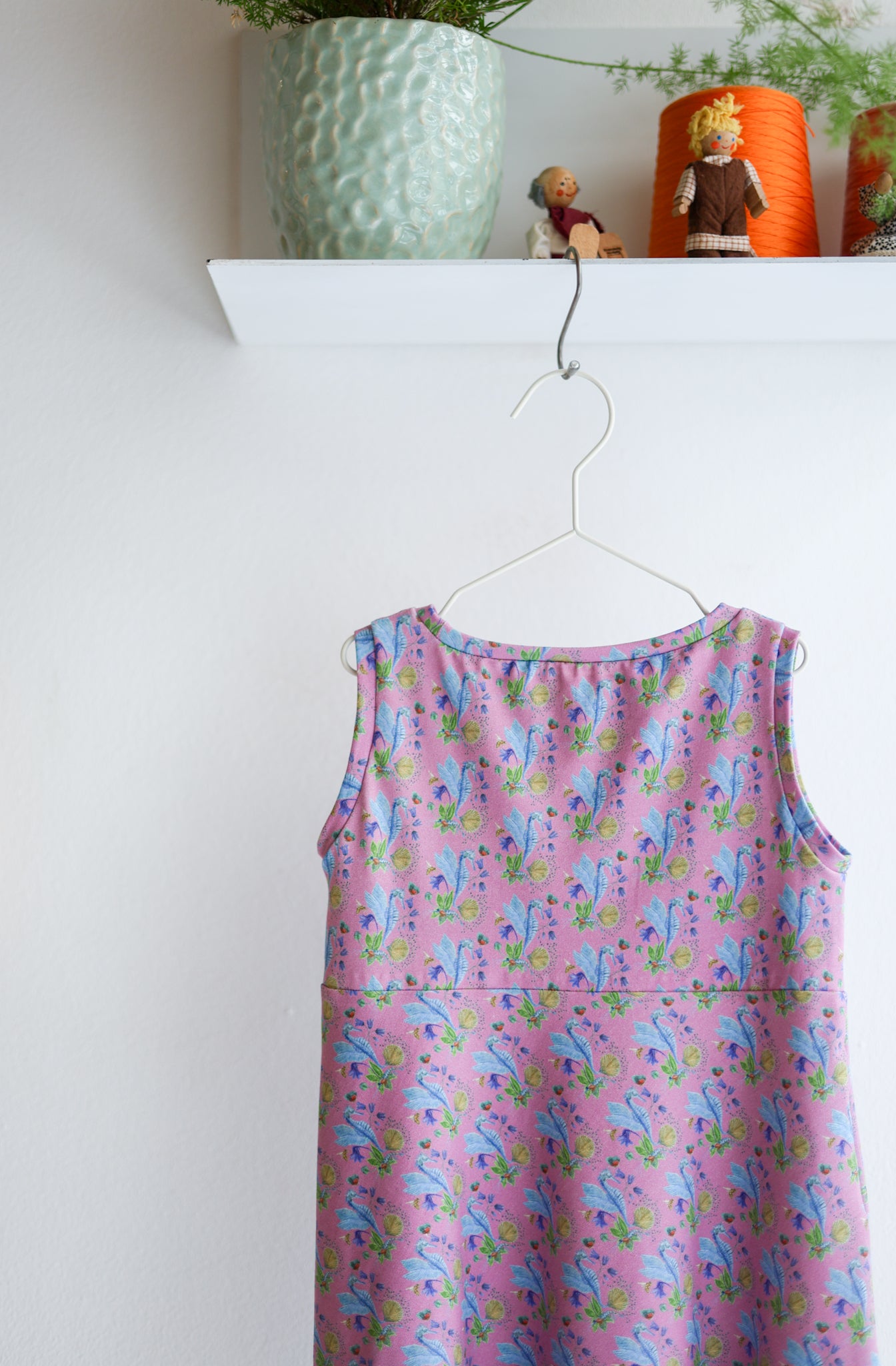 Kids organic cotton stretch jersey slip dress.