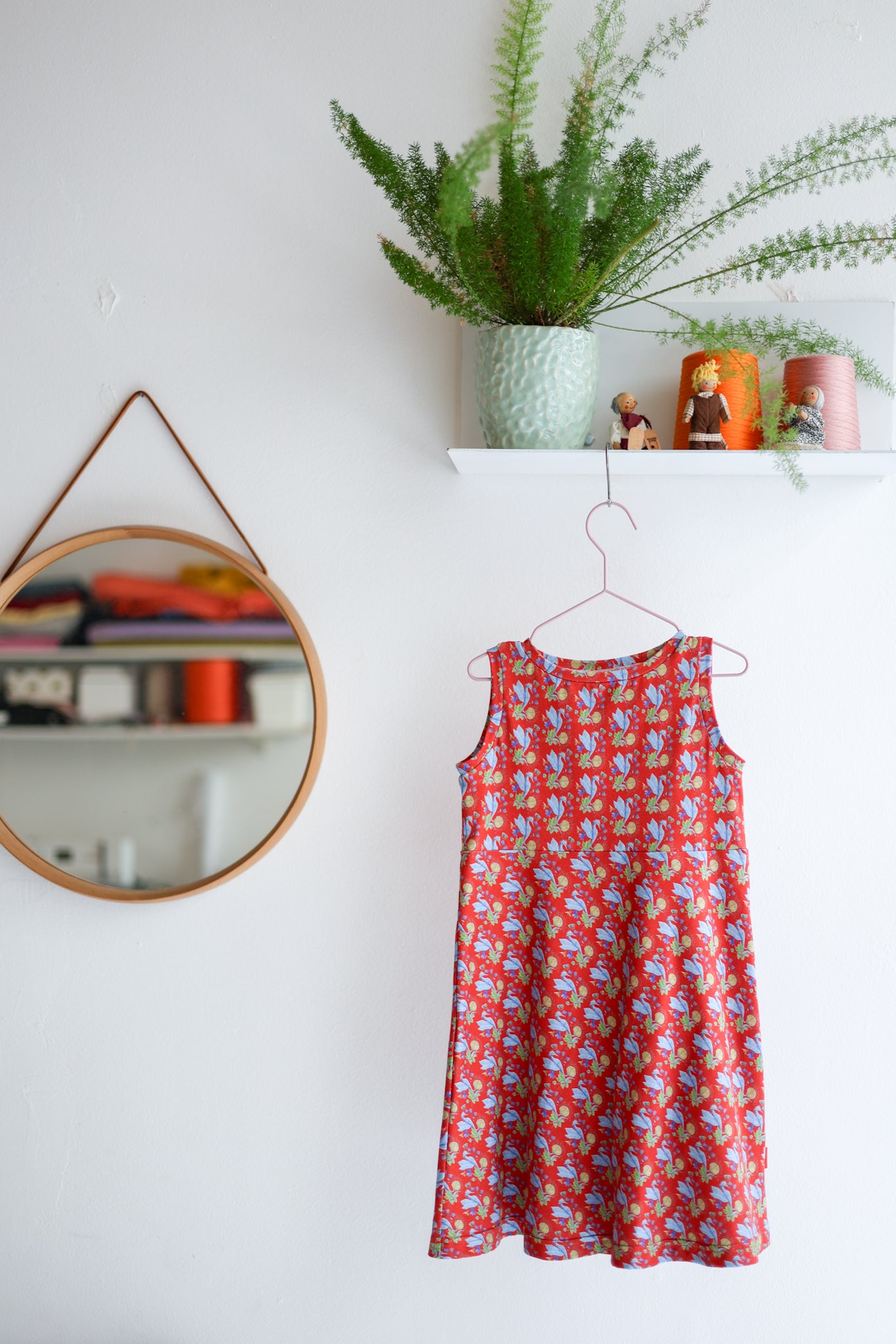 Kids organic cotton stretch jersey slip dress.
