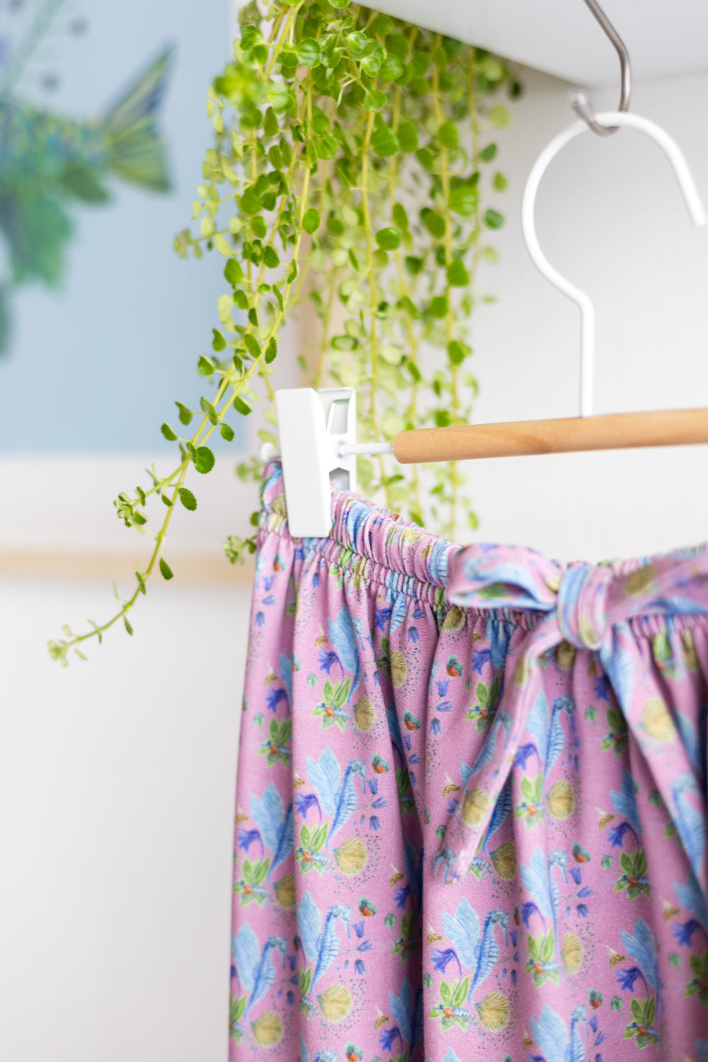 Kids organic cotton stretch jersey long skirt.