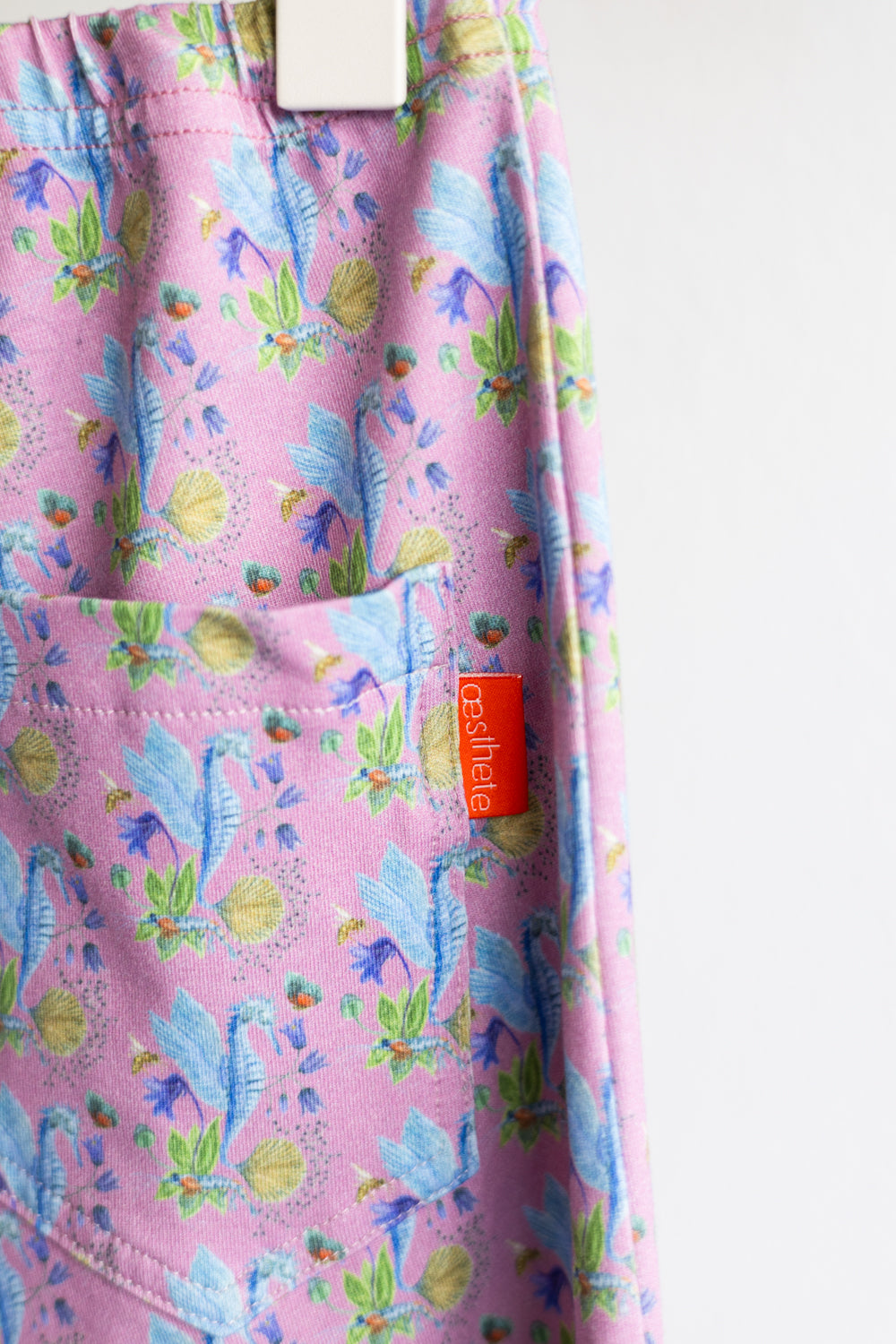 Kids organic cotton stretch jersey long skirt.