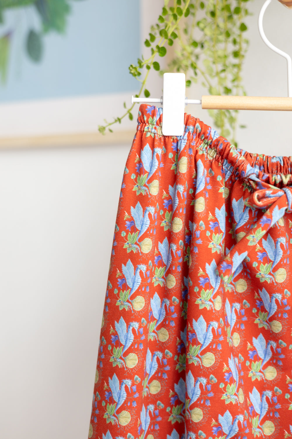 Kids organic cotton stretch jersey long skirt.