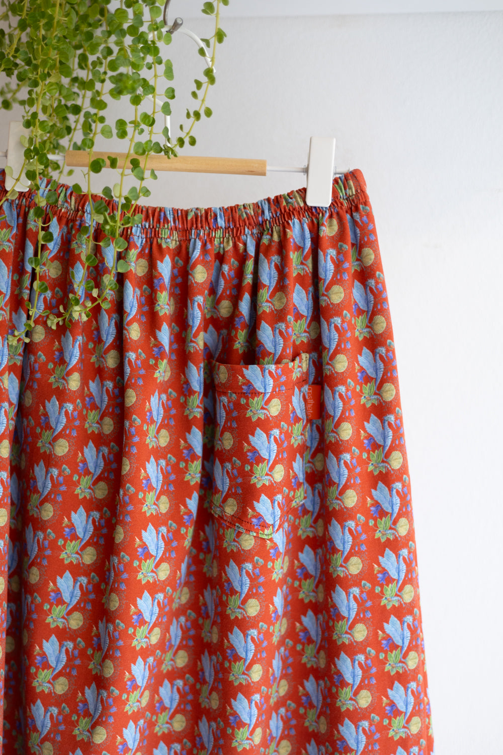 Kids organic cotton stretch jersey long skirt.