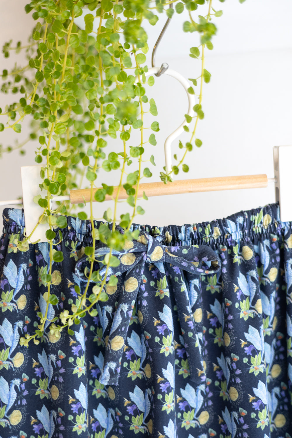 Kids organic cotton stretch jersey long skirt.