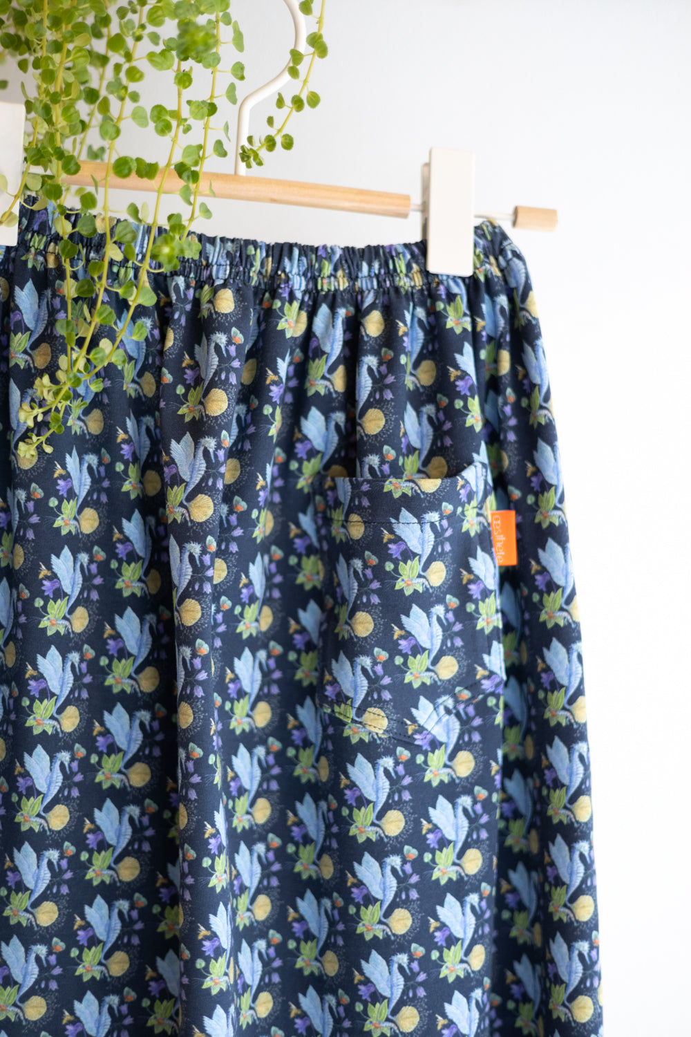 Kids organic cotton stretch jersey long skirt.