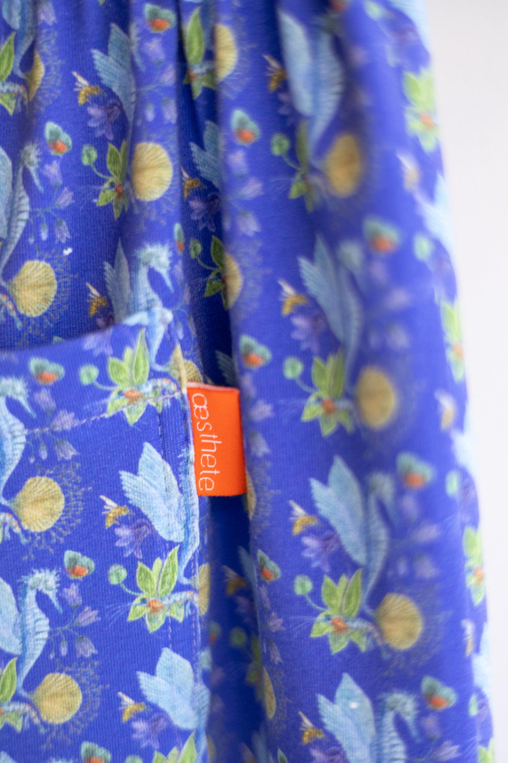 Kids organic cotton stretch jersey long skirt.