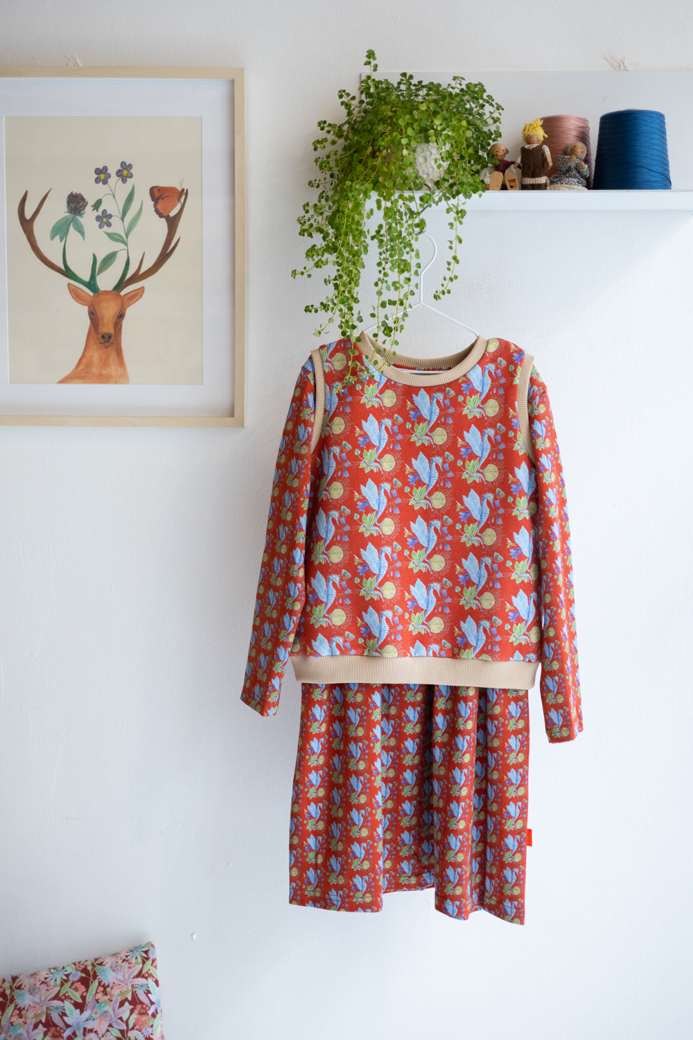 Kids organic cotton stretch jersey slip dress.