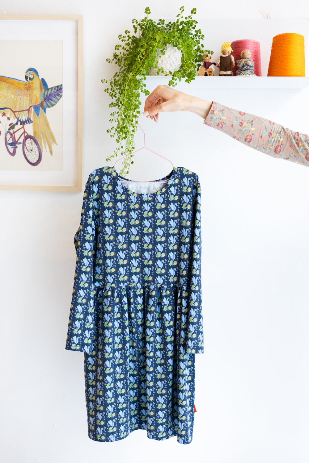 Kids organic cotton stretch jersey slip dress.