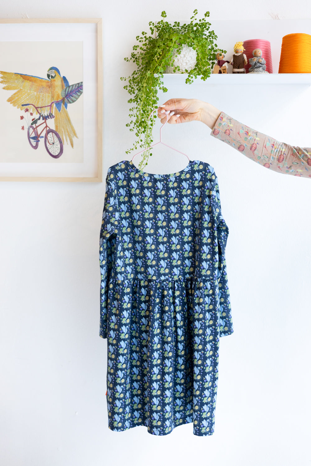 Kids organic cotton stretch jersey slip dress.