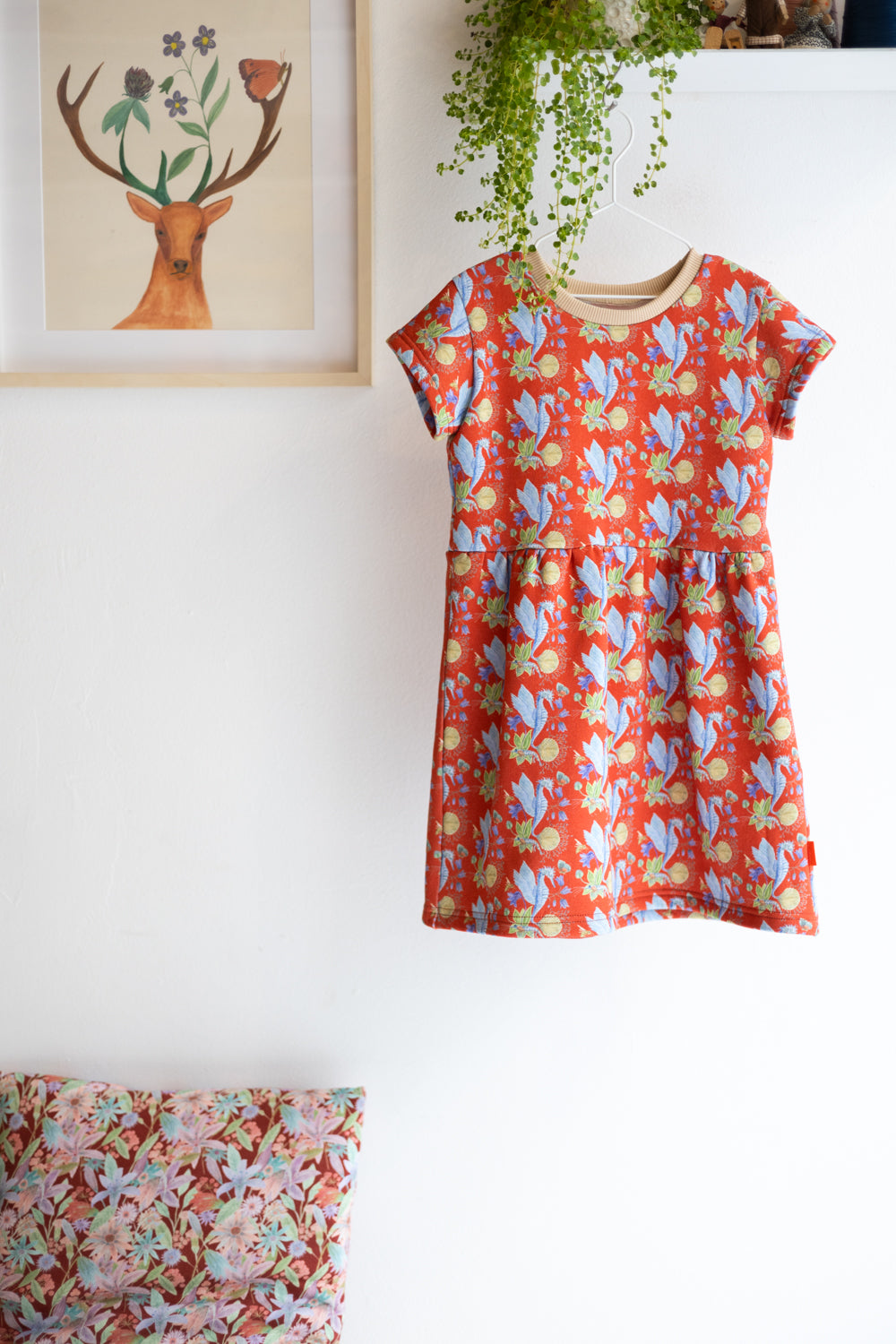 Kids organic cotton sweat slip dress.