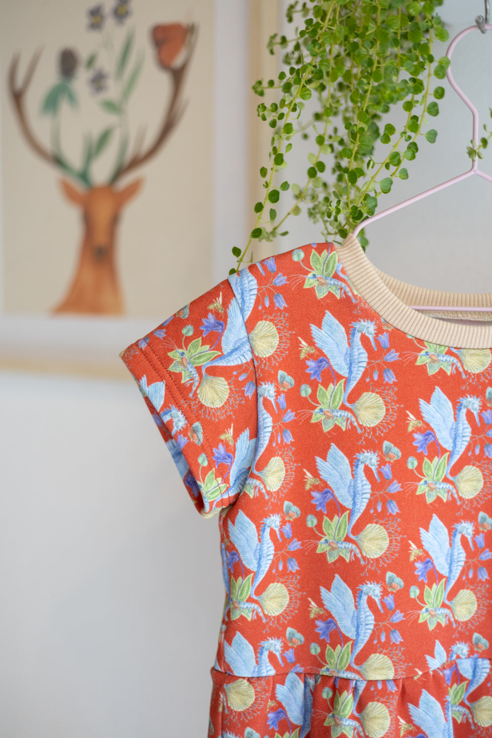 Kids organic cotton sweat slip dress.