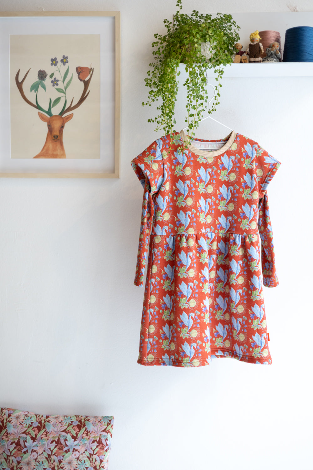 Kids organic cotton sweat slip dress.