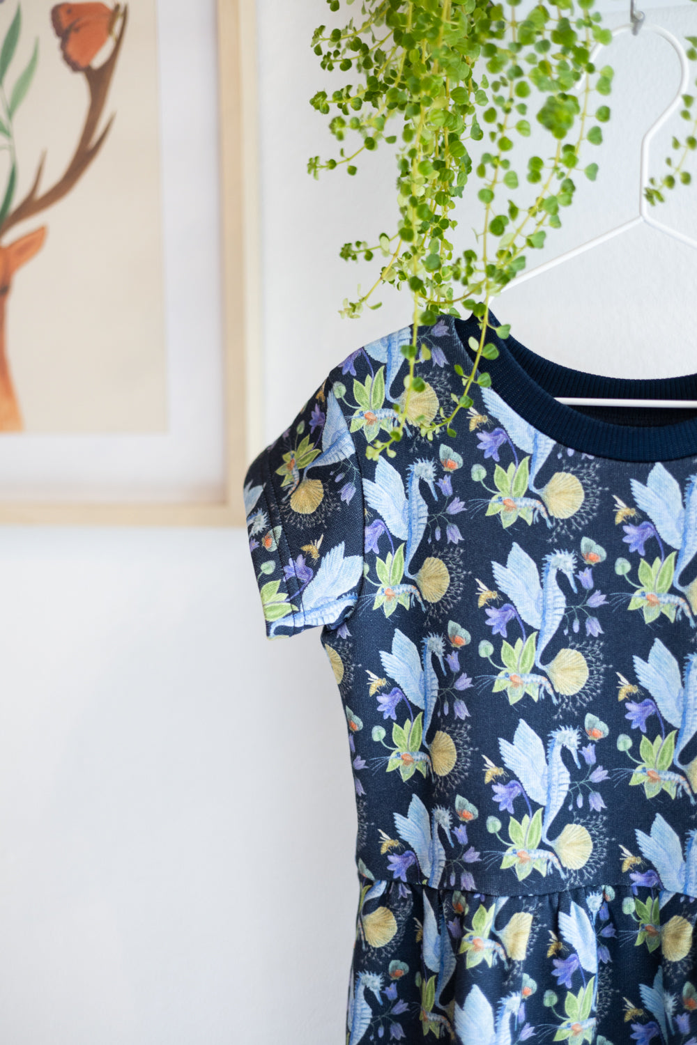 Kids organic cotton sweat slip dress.