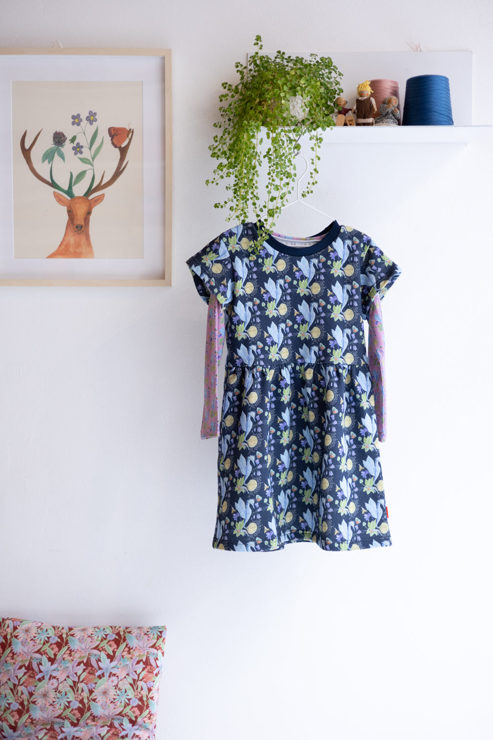 Kids organic cotton sweat slip dress.