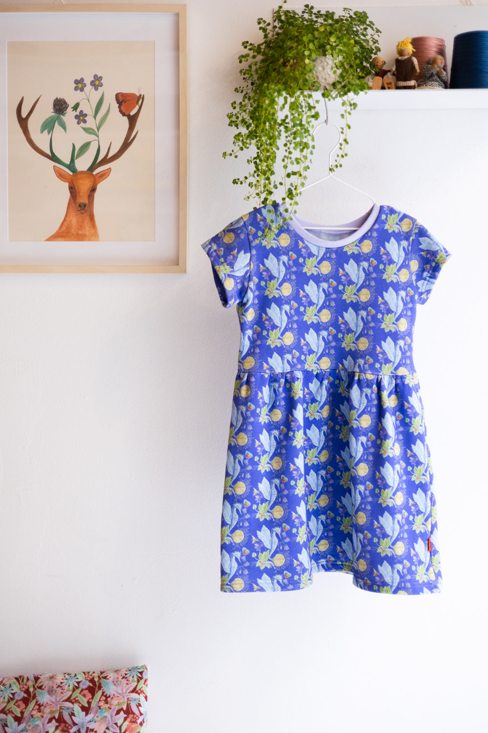 Kids organic cotton sweat slip dress.