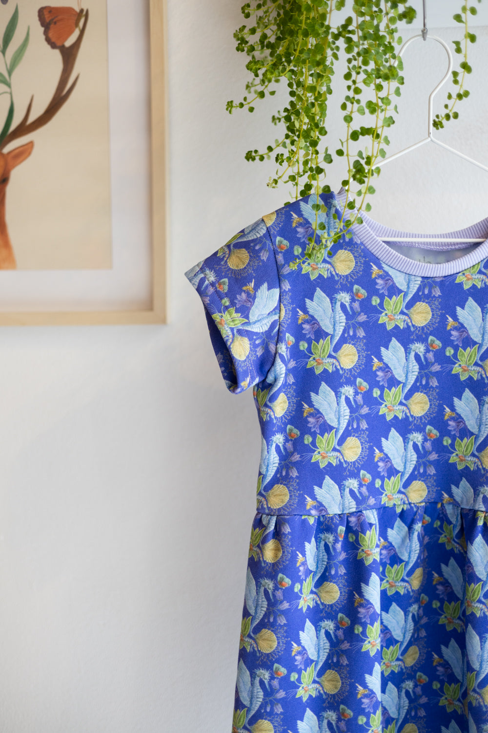 Kids organic cotton sweat slip dress.
