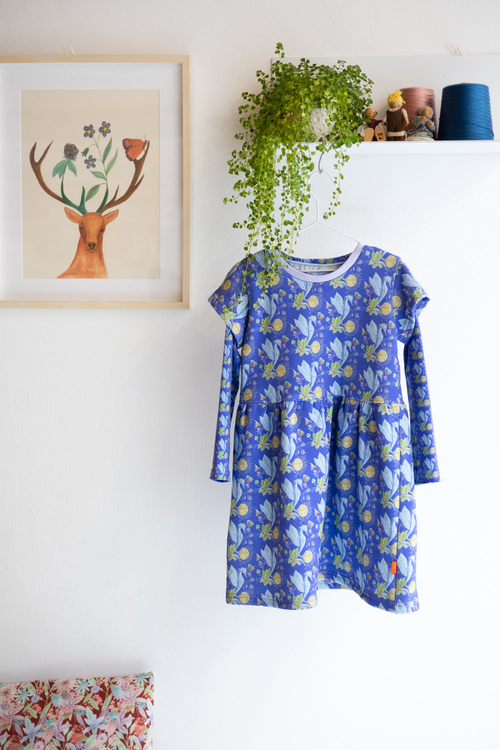 Kids organic cotton sweat slip dress.