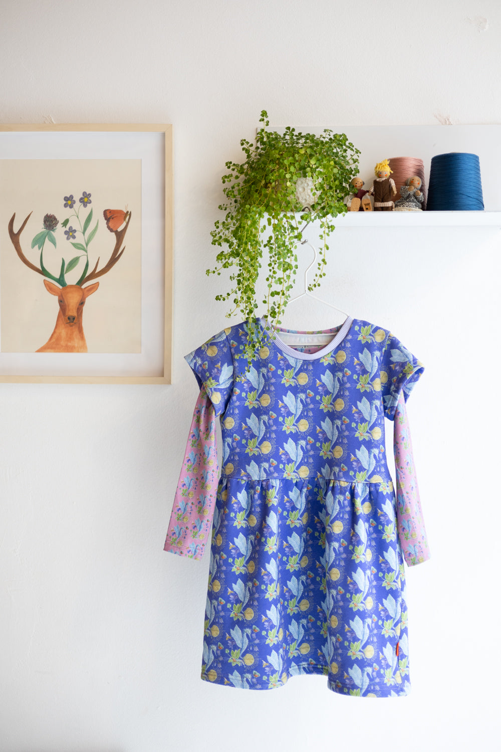 Kids organic cotton sweat slip dress.
