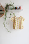 Organic cotton stretch jersey girls t-shirt.