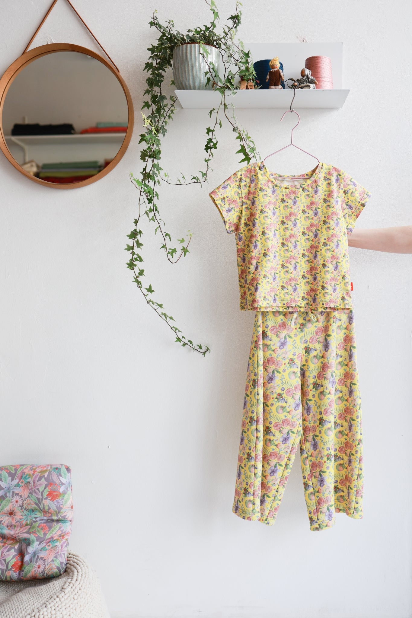 Organic cotton kids t-shirt and pants.