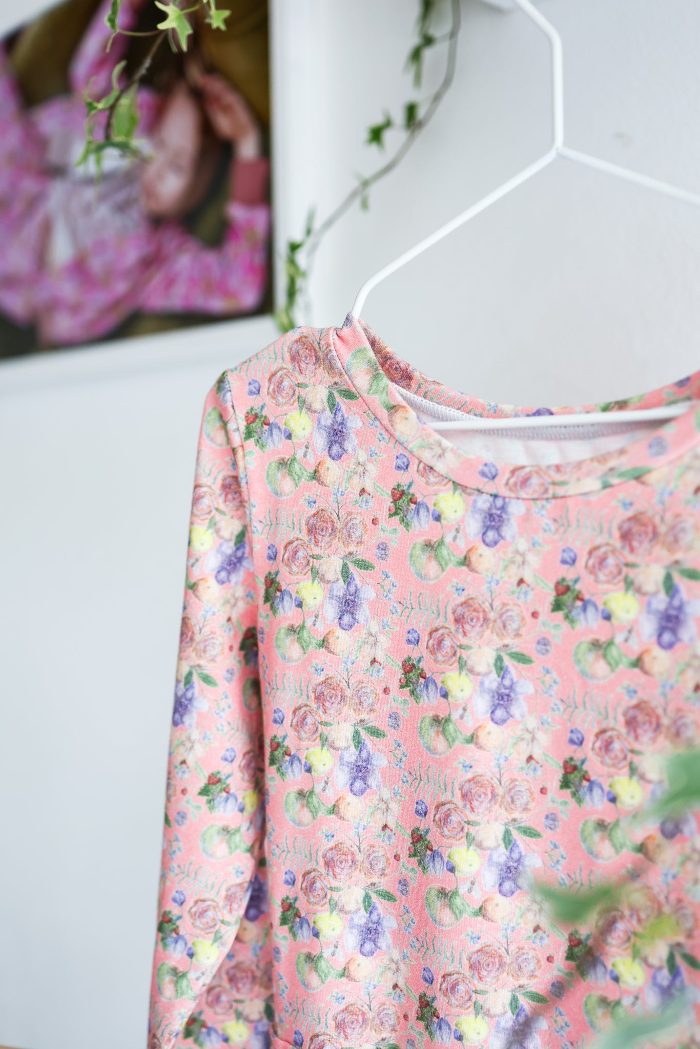 Kids long sleeve extra flared slip dress.