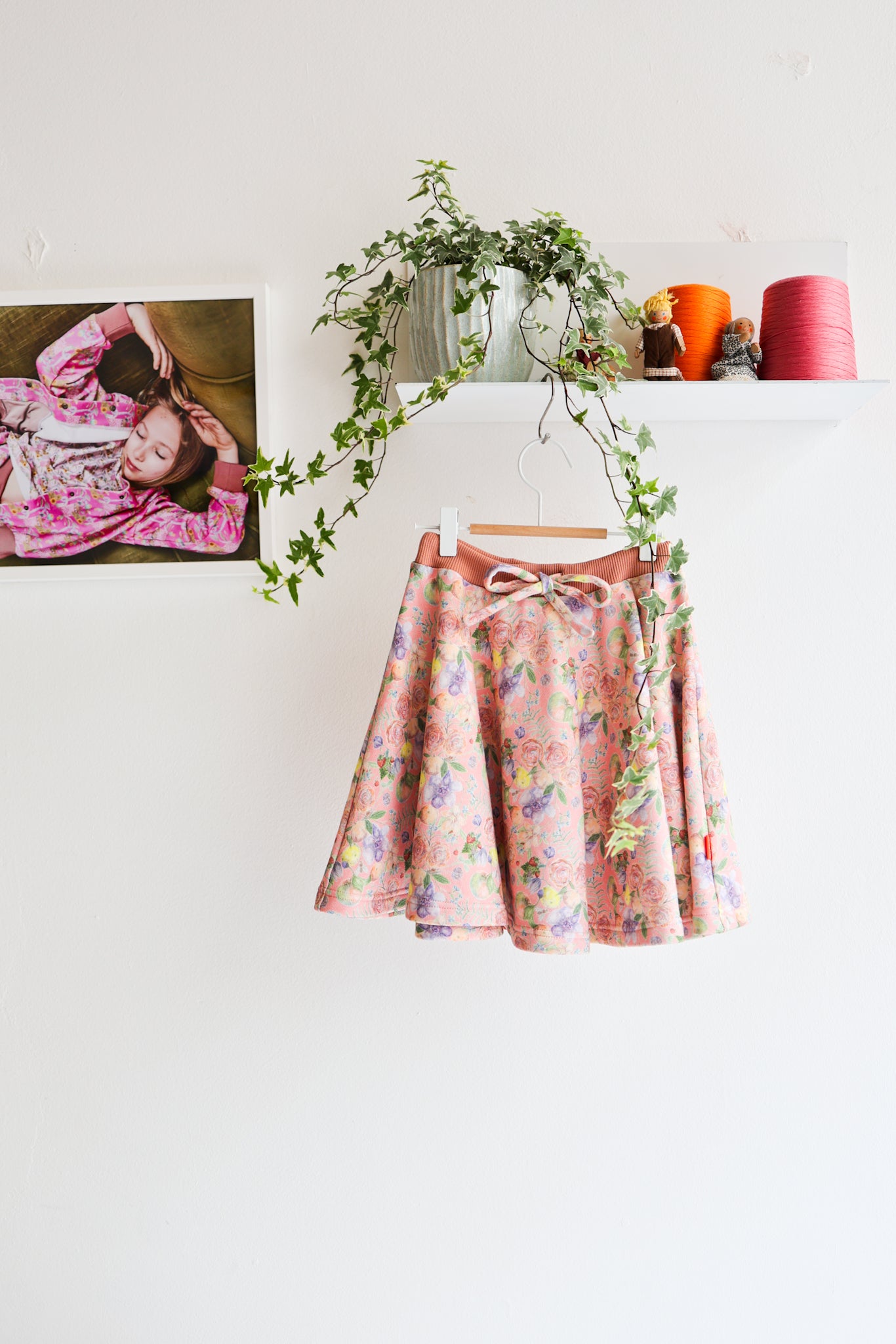 Kids organic cotton sweat extra flared skirt.