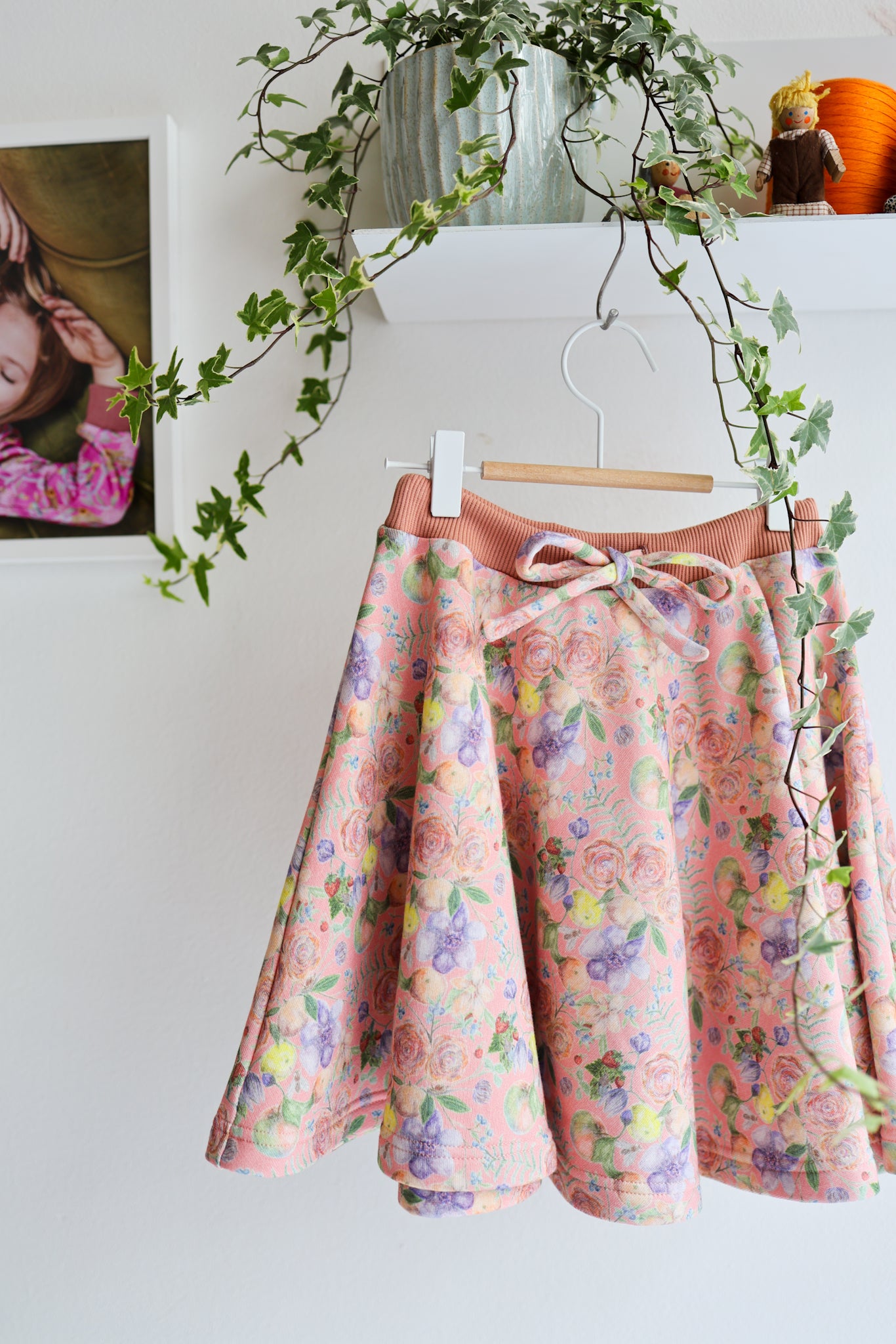 Kids organic cotton sweat extra flared skirt.