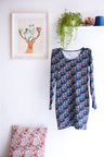 Women organic cotton stretch jersey fitted dress.