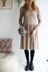 Women organic cotton stretch jersey long dress.