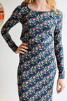 Women organic cotton stretch jersey long sleeve t-shirt.