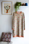 Women organic cotton sweat long dress.